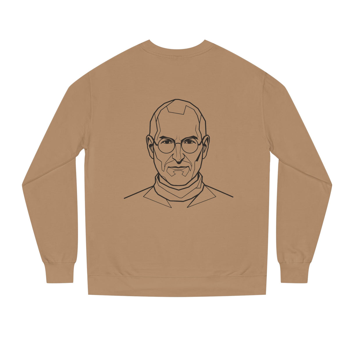 Black S.J. Sweatshirt with inspirational quote from the Visionaries Series by Printify, featuring bold white text on the front.