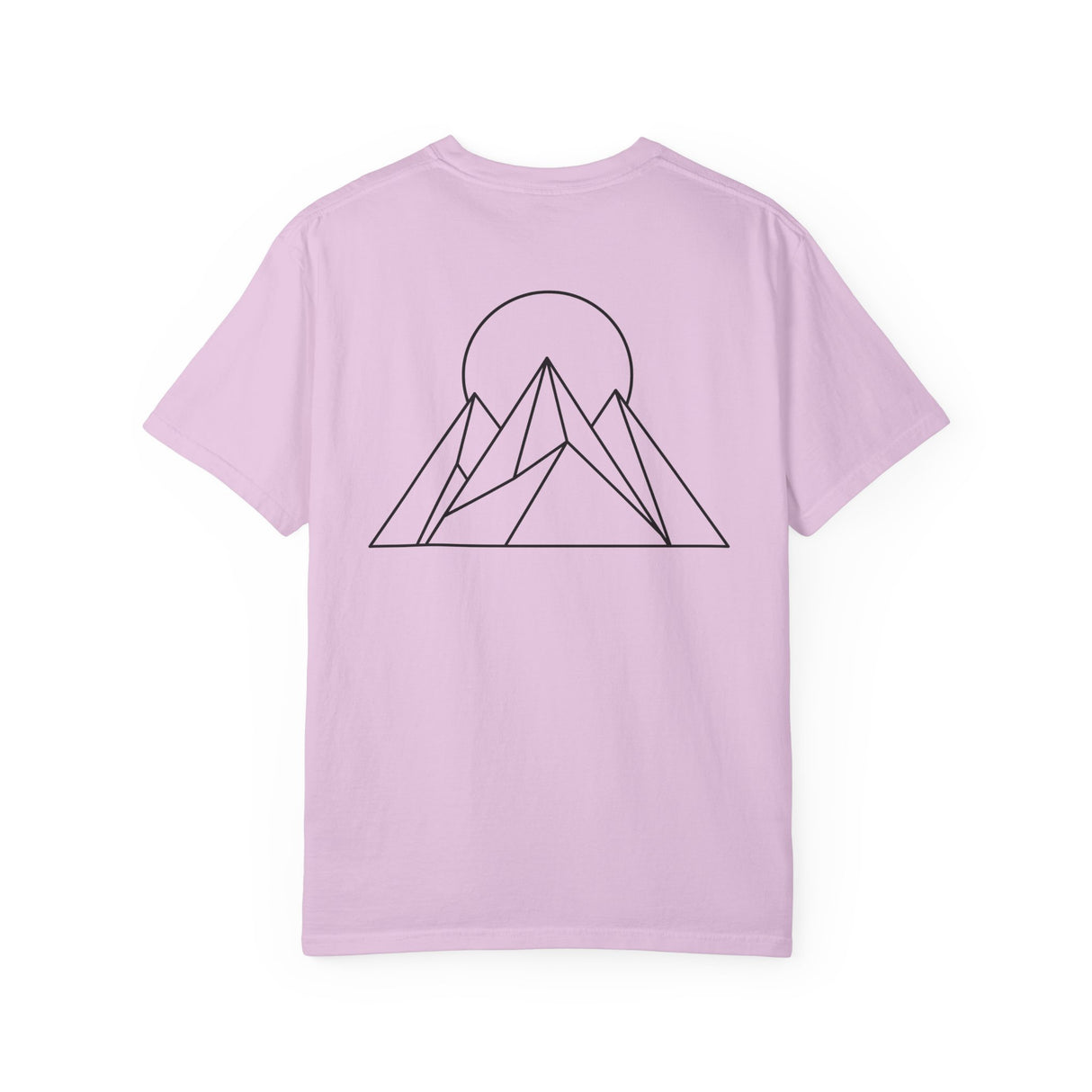 Printify Peak Tee T-shirt from the Nature Series featuring the "Built to Rise" design, showcasing a comfortable casual style.