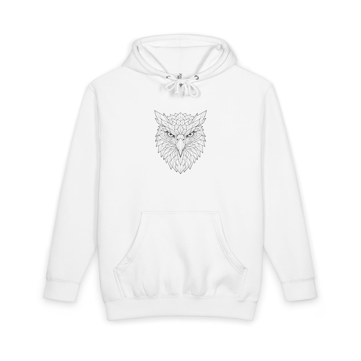 Gray Owl Hoodie from Printify's Geometric Animal Series featuring an owl graphic and the slogan "See Everything. Say Nothing."
