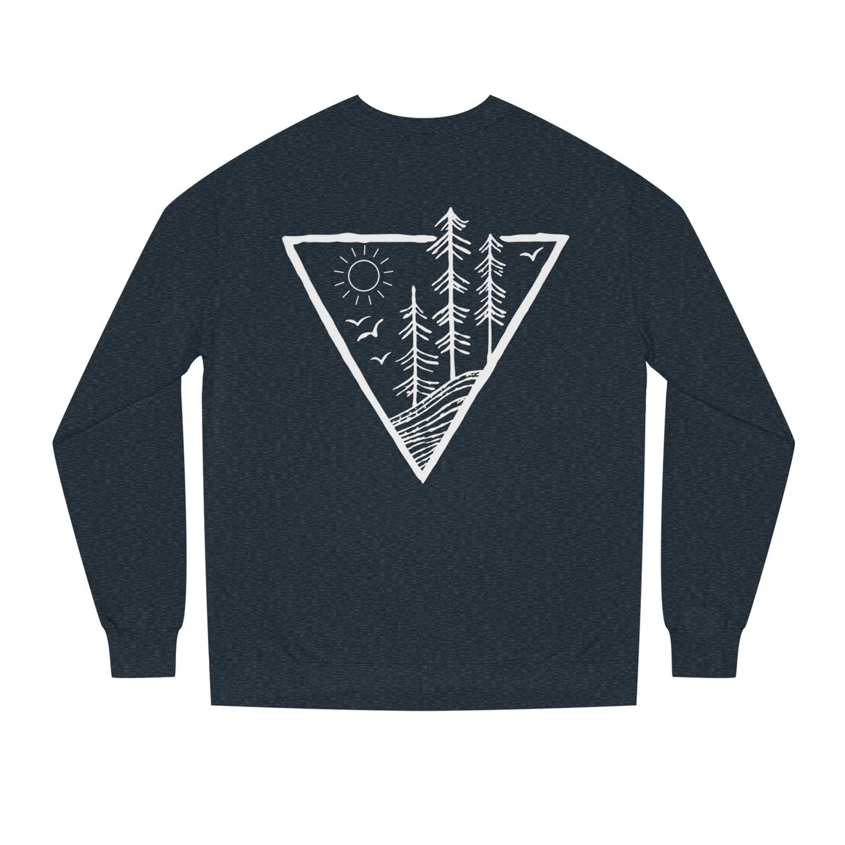 Forest Sweatshirt from Printify's Nature Series featuring deep roots and high rise design, shown in a cozy, eco-inspired style.