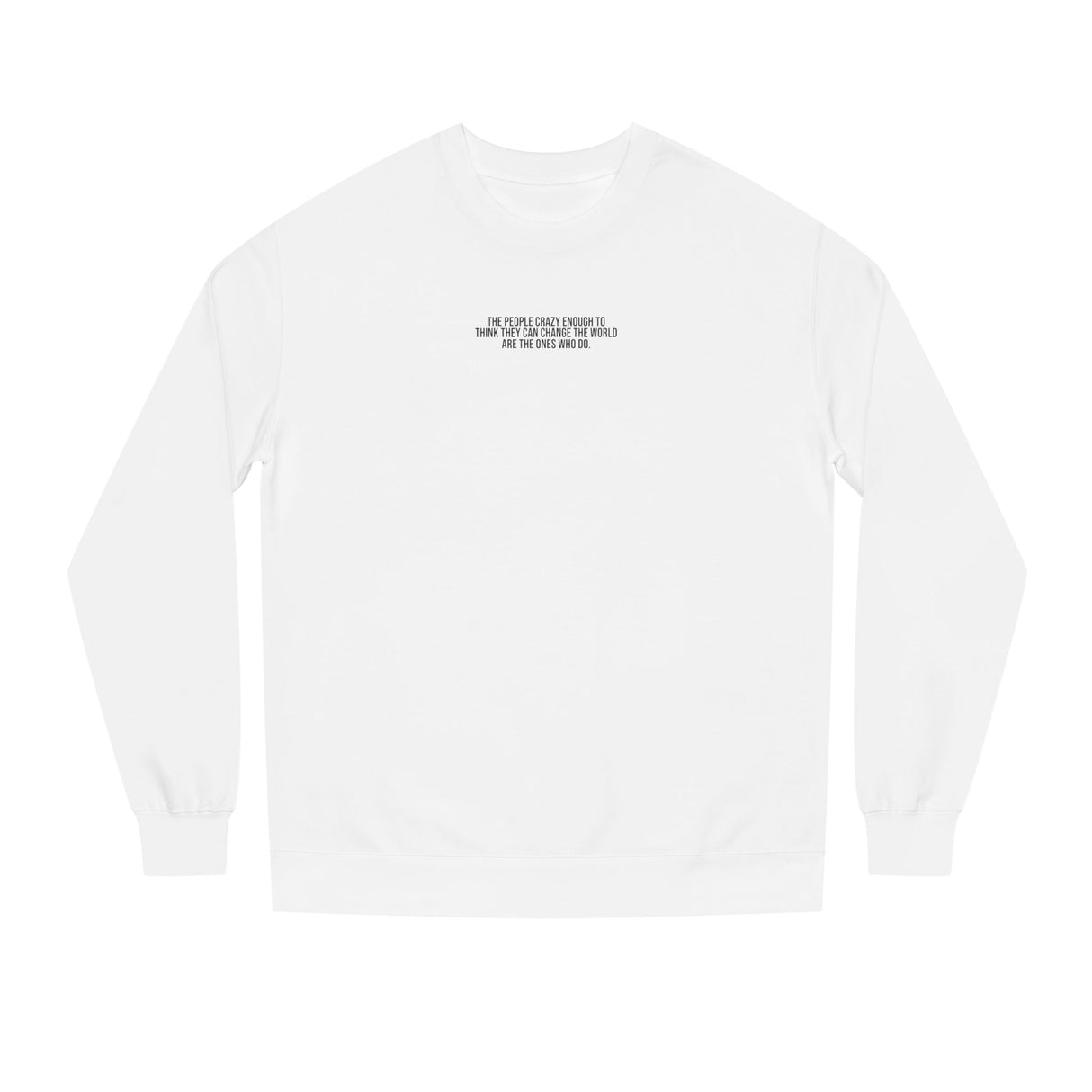 Printify S.J. Sweatshirt from the Visionaries Series with motivational quote, featuring comfortable fabric and stylish design.