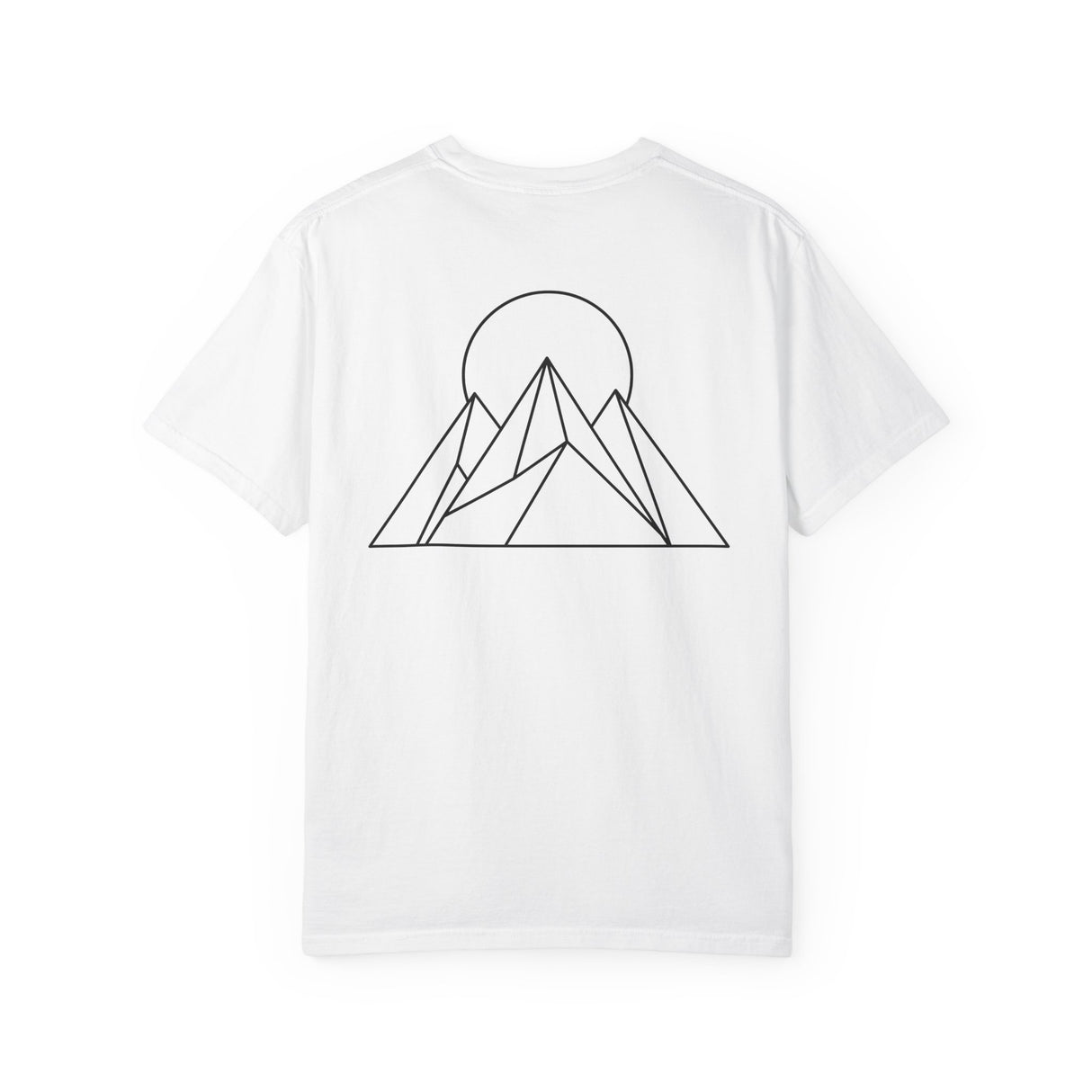 Printify Peak Tee T-shirt from the Nature Series featuring "Built to Rise" slogan on soft cotton fabric.