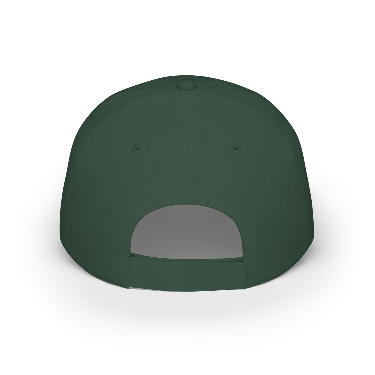 Green baseball cap with a gray patch on a white background