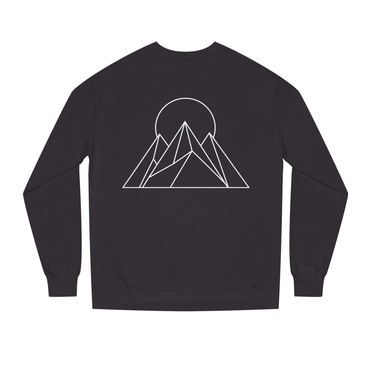 Printify Peak Sweatshirt from Nature Series featuring "Built to Rise" slogan, cozy long-sleeve sweatshirt in natural tones.
