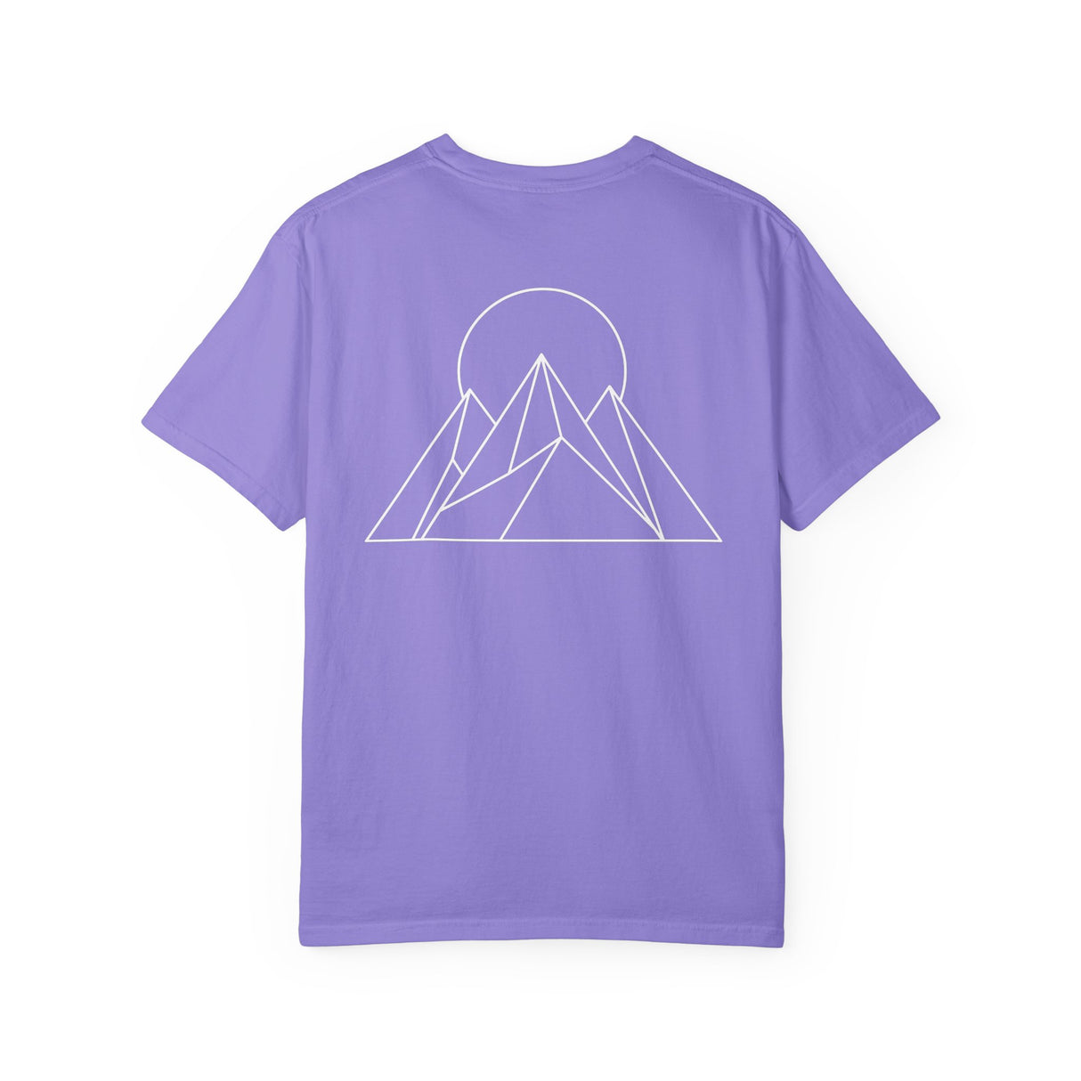 Printify Peak Tee T-shirt from the Nature Series featuring "Built to Rise" slogan and nature-inspired design.