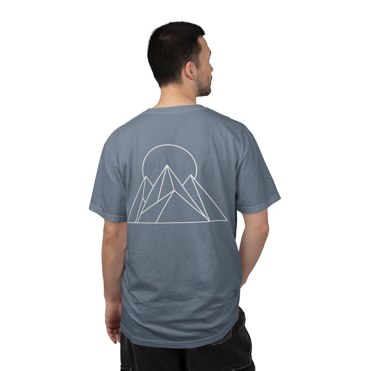 Printify Peak Tee T-shirt from the Nature Series with "Built to Rise" slogan, featuring a comfortable fit and natural-inspired design.