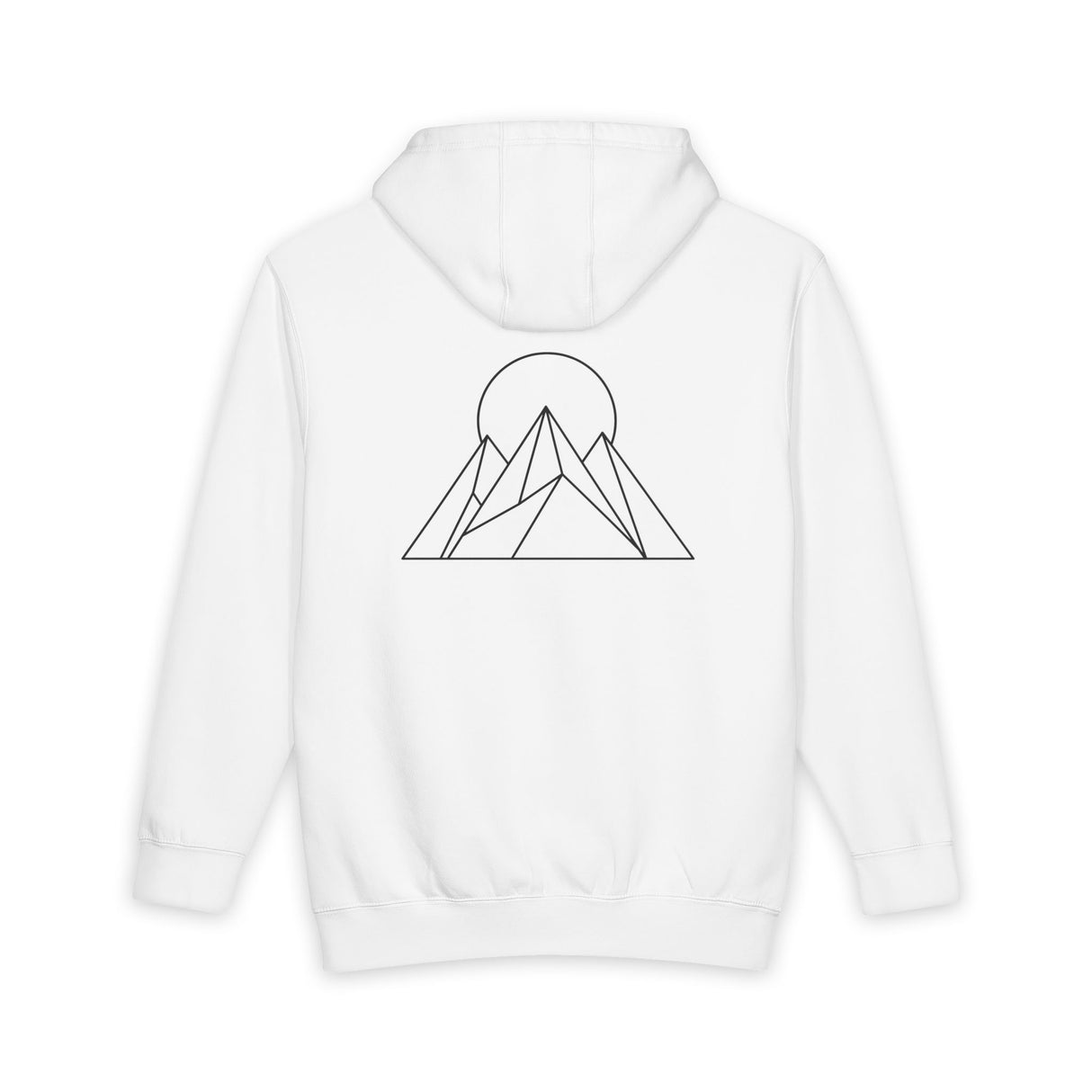 Printify Peak Hoodie from the Nature Series featuring "Built to Rise" slogan, soft fabric, and casual fit for outdoor wear.