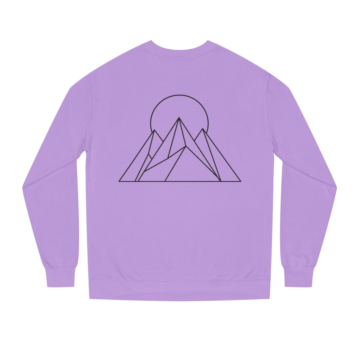Printify Peak Sweatshirt from the Nature Series featuring a "Built to Rise" design, casual fit, and soft fabric for comfort.