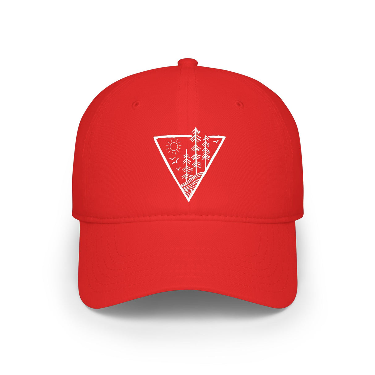Forest-themed baseball cap from the Nature Series by Printify featuring deep roots and high rise design.