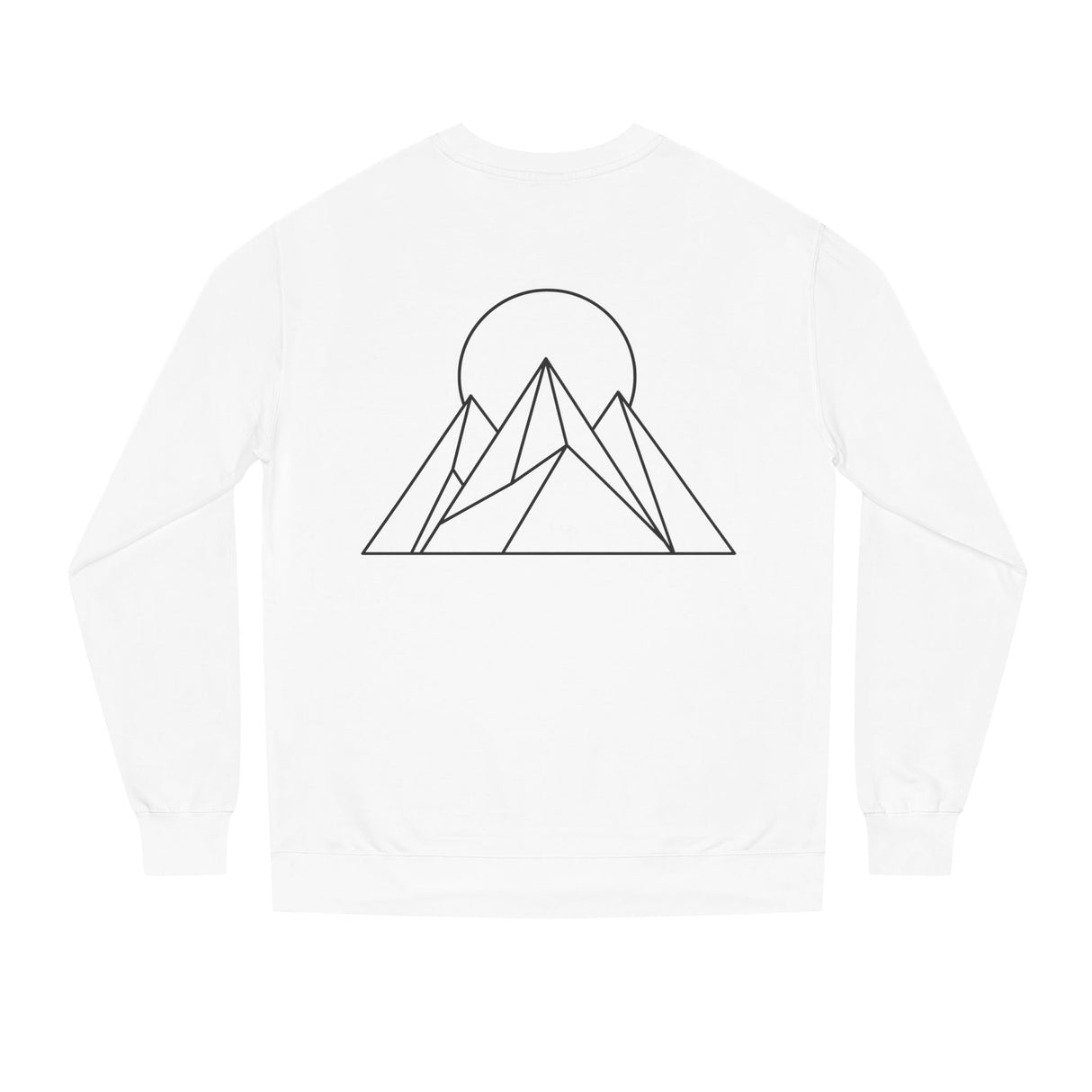 Printify Peak Sweatshirt from the Nature Series featuring "Built to Rise" text, cozy hoodie with nature-inspired design.