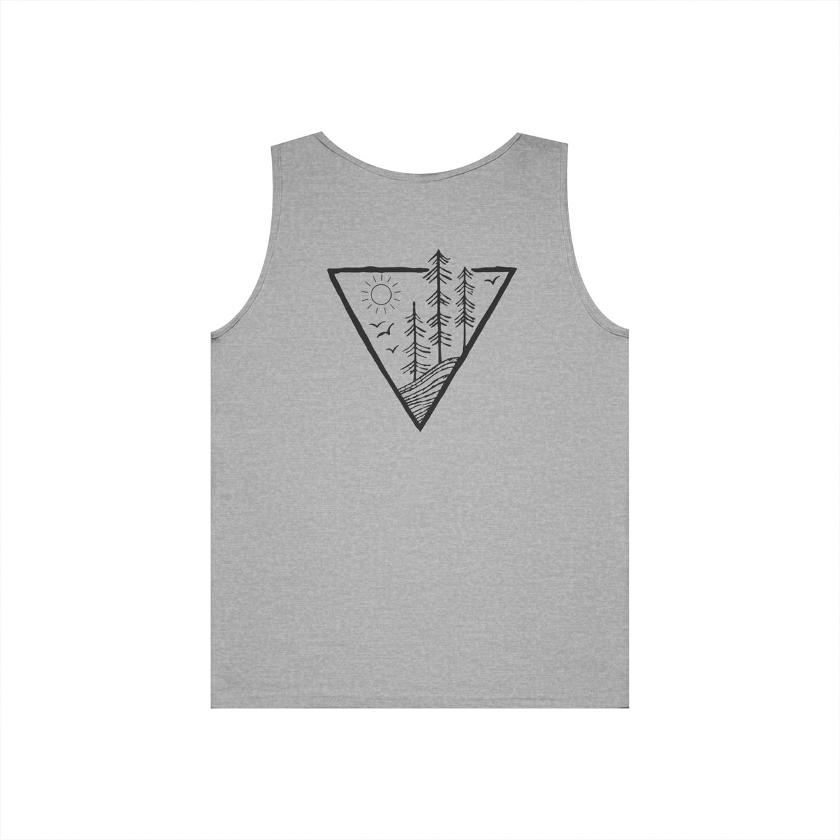 Forest Tank Top from Printify's Nature Series featuring a deep roots design, high-rise fit, and natural-inspired details.