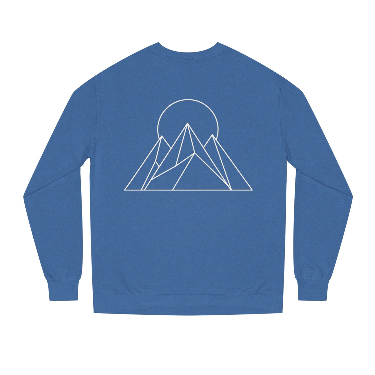 Printify Peak Sweatshirt from the Nature Series featuring "Built to Rise" text, casual fit, soft fabric, and nature-inspired design.