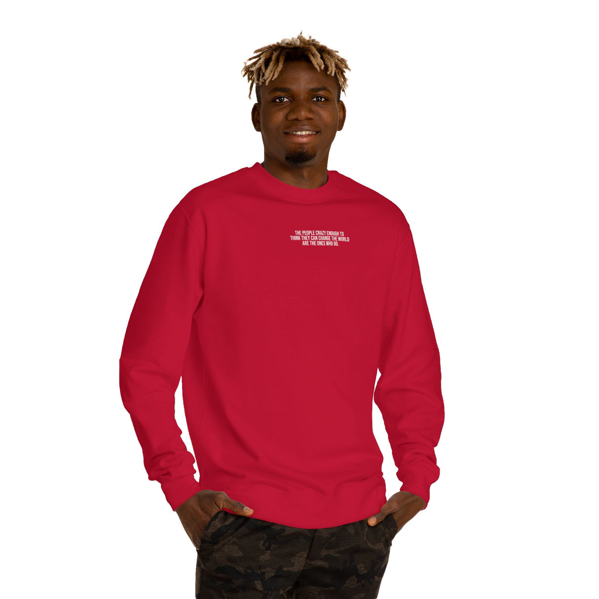 S.J. Sweatshirt — "The People Crazy Enough to Think They Can Change the World Are the Ones Who Do." — Visionaries Series | SHOP VIVENT - SHOP VIVENT