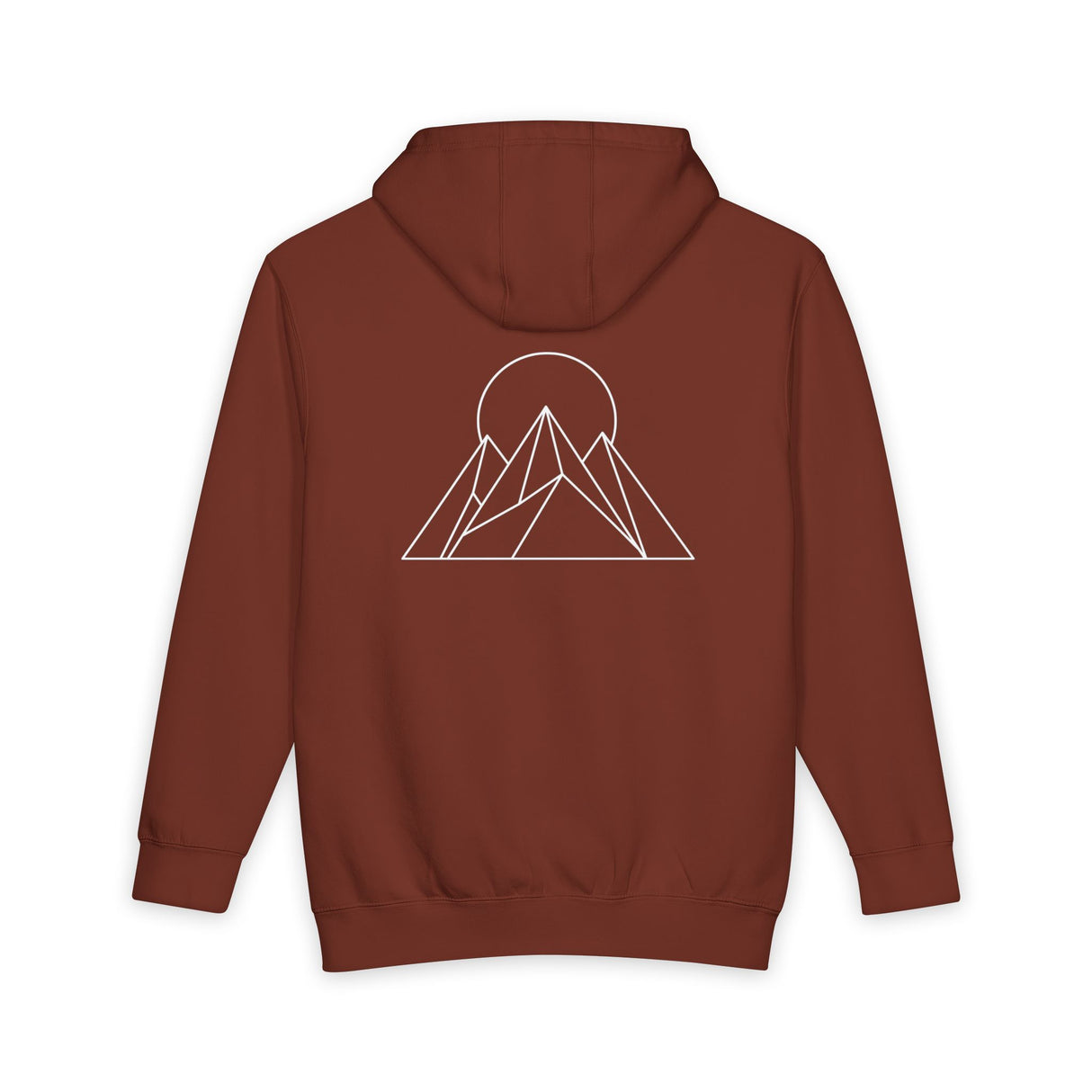 Printify Peak Hoodie from the Nature Series featuring "Built to Rise" slogan, soft fabric, and a comfortable fit.