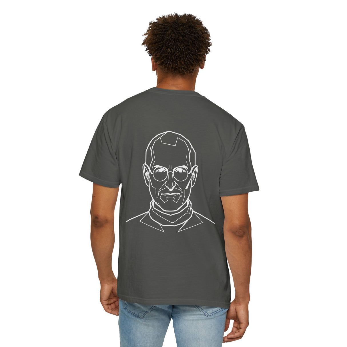 Printify S.J. T-Shirt featuring the quote "The people crazy enough to think they can change the world" from the Visionaries Series.