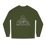 Printify Road Trip Sweatshirt from the Nature Series featuring the quote "Nowhere to Be. Everywhere to Go." on soft fabric.