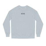Black Mountain Sweatshirt from the Nature Series by Printify featuring the "Built by Nature. Shaped by Choice." slogan.