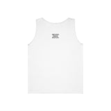 Black bear tank top from Printify's geometric animal series featuring "Unbothered. Unmoved. Undefeated." design on soft fabric.