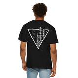 Forest Tee T-shirt from the Nature Series featuring "Deep Roots. High Rise." design, made by Printify.