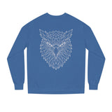 Gray Eagle Sweatshirt featuring geometric eagle design from the Rise Above Everything series by Printify.