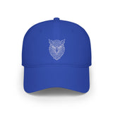 Eagle baseball cap from Printify's Geometric Animal Series featuring a bold eagle design and the phrase "Rise Above Everything."