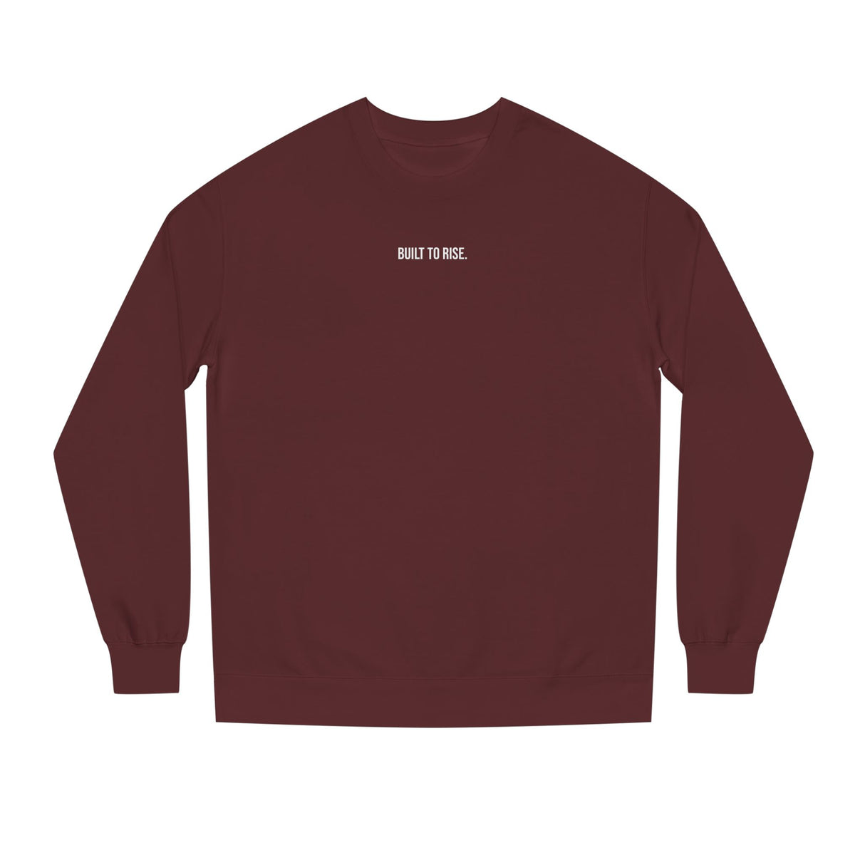Printify Peak Sweatshirt from the Nature Series featuring "Built to Rise" design, casual fit, soft fabric, and nature-inspired print.