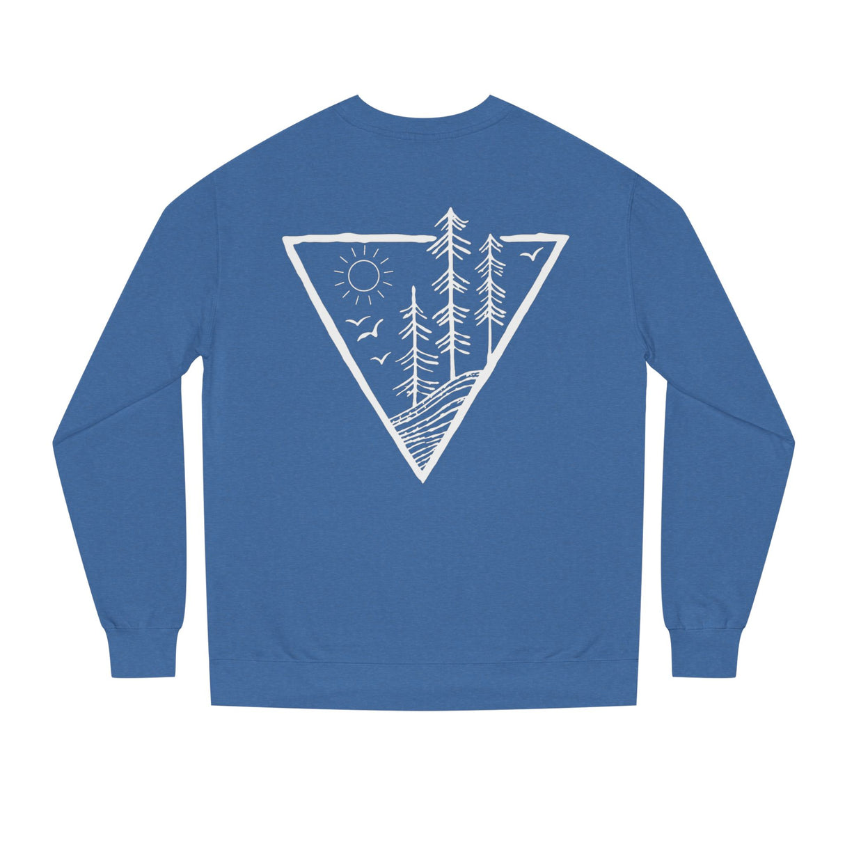 Forest Sweatshirt from Printify's Nature Series featuring deep roots and high rise design, shown in a cozy sweatshirt style.