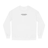 Printify S.J. Sweatshirt from the Visionaries Series with motivational quote, featuring comfortable fabric and stylish design.