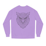 Printify Eagle Sweatshirt with geometric animal design and "Rise Above Everything" slogan, casual unisex apparel.