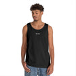 Printify Peak Tank Top from the Nature Series featuring "Built to Rise" slogan, lightweight sleeveless design for active wear.
