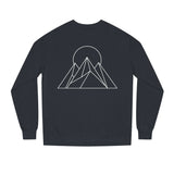 Printify Peak Sweatshirt from the Nature Series featuring "Built to Rise" logo, soft fabric, and natural-inspired design.