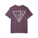 Forest Tee T-shirt from the Nature Series by Printify featuring a deep roots and high rise design, shown in a nature-inspired graphic.