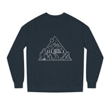 Printify Road Trip Sweatshirt from the Nature Series featuring the quote "Nowhere to Be. Everywhere to Go" on a cozy, casual sweatshirt.