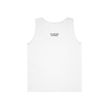 Gray Owl Tank Top from Printify's Geometric Animal Series featuring "See Everything. Say Nothing." design on soft fabric.