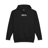 Printify Road Trip Hoodie from the Nature Series featuring a scenic design with the slogan "Nowhere to Be. Everywhere to Go."