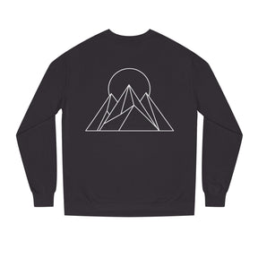 Printify Peak Sweatshirt from Nature Series featuring "Built to Rise" slogan, cozy long-sleeve sweatshirt in natural tones.