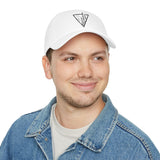 Forest-themed baseball cap from the Nature Series by Printify featuring "Deep Roots. High Rise." embroidered on a high-rise hat.