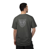 Printify Eagle Graphic T-shirt featuring geometric eagle design and "Rise Above Everything" slogan from the Geometric Animal Series.