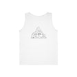 Road Trip Tank Top from the Nature Series by Printify featuring the phrase "Nowhere to Be. Everywhere to Go." on a casual tank top.