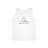 Road Trip Tank Top from the Nature Series by Printify featuring the phrase "Nowhere to Be. Everywhere to Go." on a casual tank top.