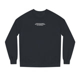 Printify S.J. Sweatshirt with motivational quote from Visionaries Series, featuring bold text on a comfortable fabric sweatshirt.