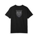 Black Eagle Graphic T-shirt from Printify's Geometric Animal Series featuring the "Rise Above Everything" design.
