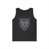 Eagle Tank Top from the Geometric Animal Series by Printify featuring a stylized eagle design on a sleeveless top.