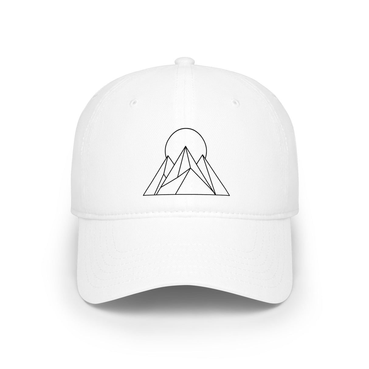 Peak Baseball Cap from the Nature Series by Printify, featuring a curved brim and adjustable strap, in a stylish outdoor design.