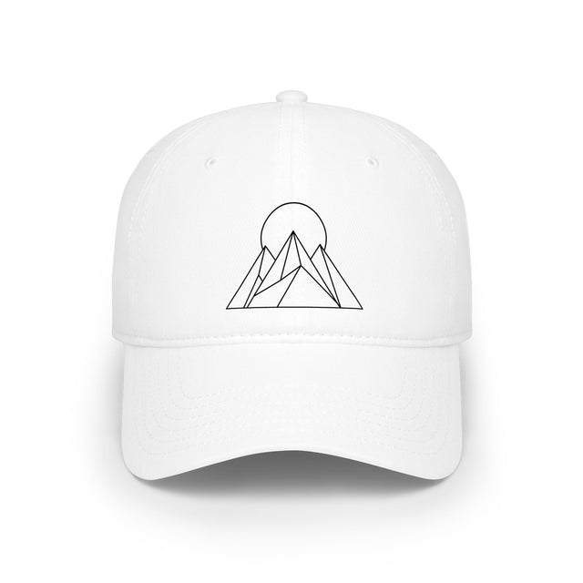Peak Baseball Cap from the Nature Series by Printify, featuring a curved brim and adjustable strap, in a stylish outdoor design.