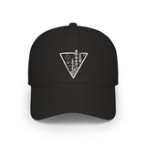 Forest-themed baseball cap from the Nature Series by Printify, featuring a high-rise design and deep roots graphic.