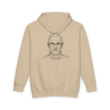 Printify S.J. hoodie featuring inspirational quote from the Visionaries Series, with a comfortable fit and stylish design.