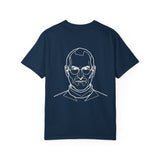 Black S.J. Tee T-shirt with white text from Visionaries Series, featuring the quote about change and visionary thinking.