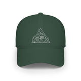 Road Trip Baseball Cap from the Nature Series featuring "Nowhere to Be. Everywhere to Go." printed on a casual hat.