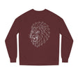 Gray Lion Sweatshirt from Printify's Geometric Animal Series featuring the slogan "King Is a Standard. Not a Title."